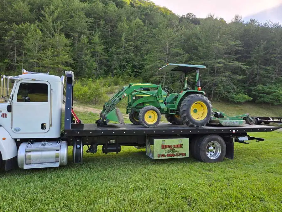 Tractor on a Wayside rollback